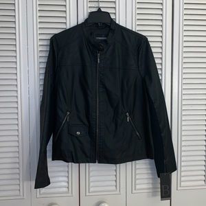 NWT Black Vegan Leather Moto Jacket